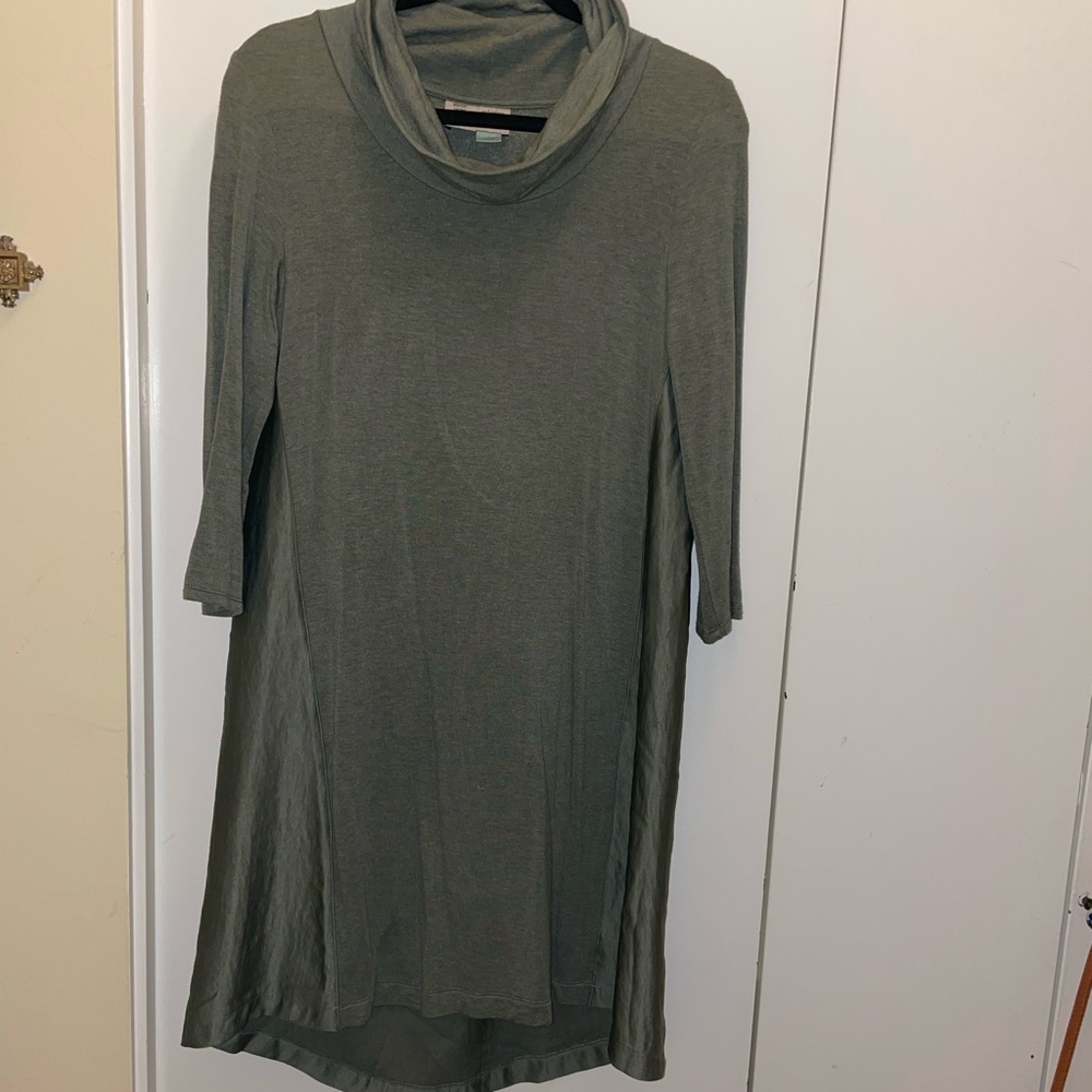 Anthropologie by Saturday Sunday sage green knee length, long sleeve dress